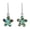 Abalone-Green turquoise, variant on AeraVida Cute Flower White Seashell and Green Turquoise Inlays Sterling Silver Dangle Earrings