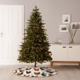 thumbnail image 7 of Daiia Roosters and Chickens Drawing Merry Christmas Tree Skirt , Xmas Large Lace-up Tree Skirt, Santa Snowflakes Rustic Home Decorations New Year Party Farmhouse Decor-30", 7 of 7