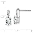 thumbnail image 2 of 14K White Gold Topaz And Diamond Earrings (Width 5.25) (Length 13.6) - Jbsp, 2 of 5