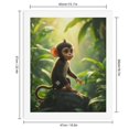 thumbnail image 2 of Paint by Numbers Kit for Adults, Young Jungle Monkey Sitting Stone Paint by Numbers, Easy Paint by Numbers Kit for Adults Beginner, DIY Adult Paint by Number Kits on Canvas, Home Decor, 2 of 7