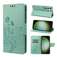 thumbnail image 1 of TECH CIRCLE Butterfly Case for 2023 Galaxy S23 Ultra - Cute Wallet Case with Stand, Mint, 1 of 6