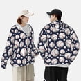 thumbnail image 4 of Saiise Cute Basebal Pattern Sun Protection Hoodie for Men and Women, Lightweight Quick-Dry Windproof with Hood and Zip-Large, 4 of 7