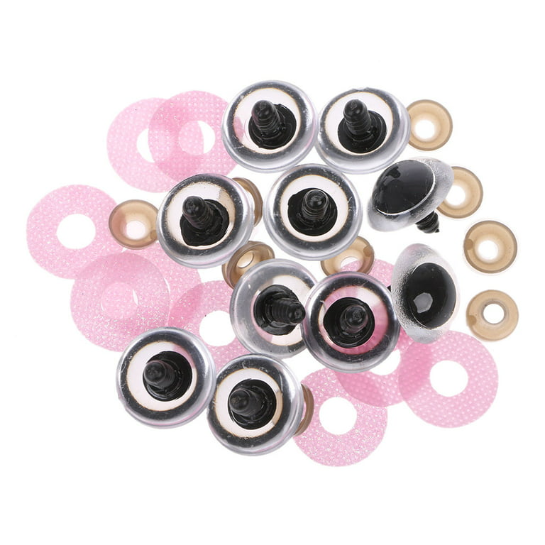 100pcs 9-16mm Black Plastic Safety Eyes Craft Doll Eyes With Gaskets For  Amigurumi DIY Crafts Stuffed Animals KnittingToy