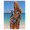 Black, variant on Women's Teal Hibiscus Print Ruched Bikini Top & High Waisted Bottoms 3-Piece Swim Set with Long Sleeve Cover-Up Kimono for Beach, Pool, Vacation S-XL