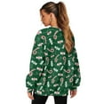 thumbnail image 2 of Xoenoiee Christmas Candy Print Women Casual Oversized Sweatshirts Xmas Long Sleeve Pullover Jackets Fall Winter Outfits with Side Slits, Size S, 2 of 7