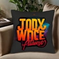 thumbnail image 5 of Set of 2 Decorative Throw Pillow Covers 18x18in - Bold ' JODY WOC ' Design with Abstract Colors for Couch Bed Car - Modern Art Style, 5 of 8