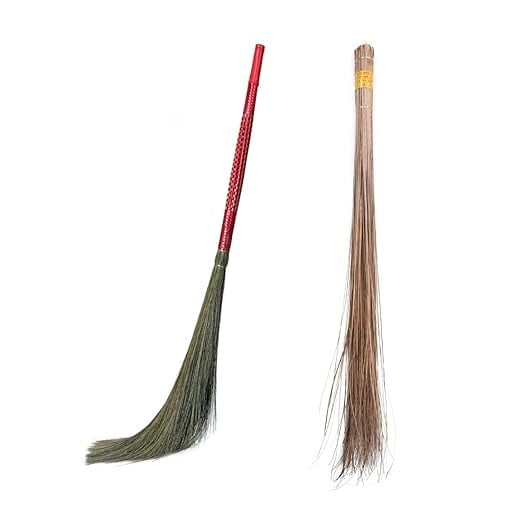 Hari Ram Gulab Rai- Clean Sweep Floor Broom | With Natural Pure Bamboo Coconut Seek Jhadu | Soft No Dust Phool Broom | Jhadu For Home, Office, Bathroom Floors & Outdoor Cleaning Jadoo, Portable