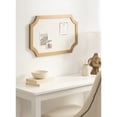 thumbnail image 2 of Kate and Laurel Holbrook Glam Framed Scallop Fabric Pinboard, 15 x 24, Gold, Decorative Modern Scalloped Bulletin Board for Use as Vision Board or Wall Organization, 2 of 8