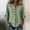 Green women v neck blouses a1, variant on Women Summer V Neck 3/4 Sleeve Button Down Striped Casual Blouses Tops Flowy Basic Pullover Tee Shirts Beach Vacation Outfits, Hot Pink M