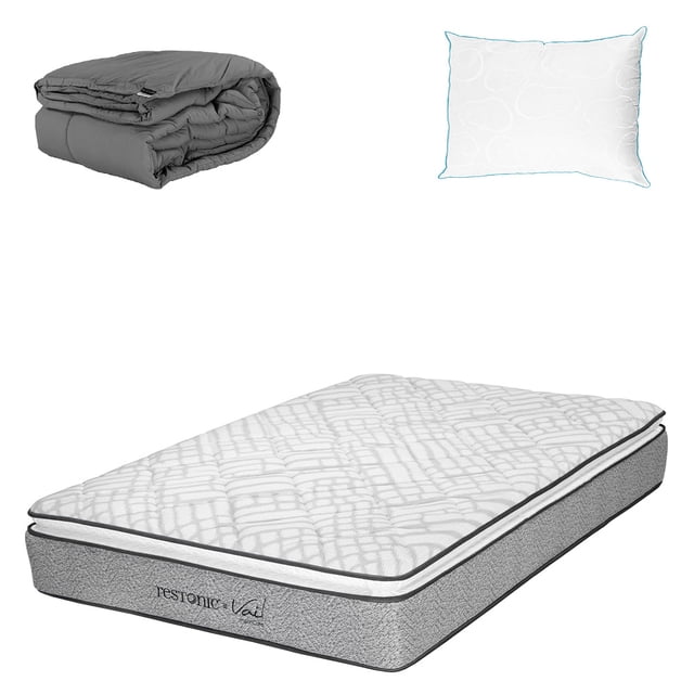 Colchón Individual Vail + Almohada Oso + Edredón Homy