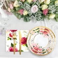 thumbnail image 4 of ACDANC 120PCS Floral Plates and Napkins Party Supplies,Vintage Floral Paper Plates Set With Gold Rim Floral Disposable Plates Tea Party Supplies for Adults Bridal Shower Decorations, 4 of 4