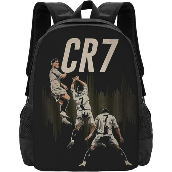 Soccer Player #7 Ronaldo Backpack 16.5 Inch For Daily Work Sport Outdoor Football Fans Laptop Bag-Style 43
