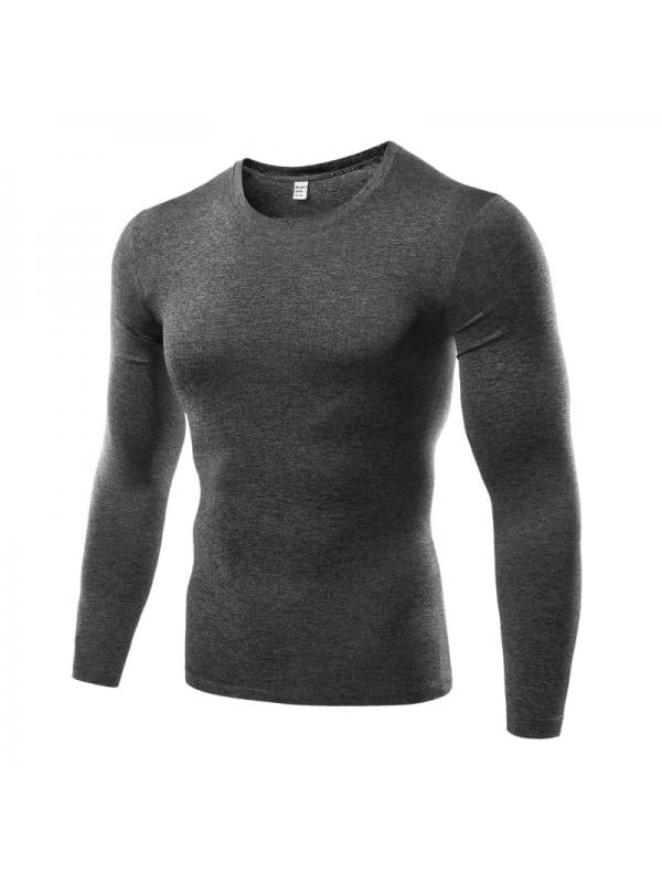 Men's Compression Tops Athletic Running Training Gym T-shirts Dri fit Base Layer 
