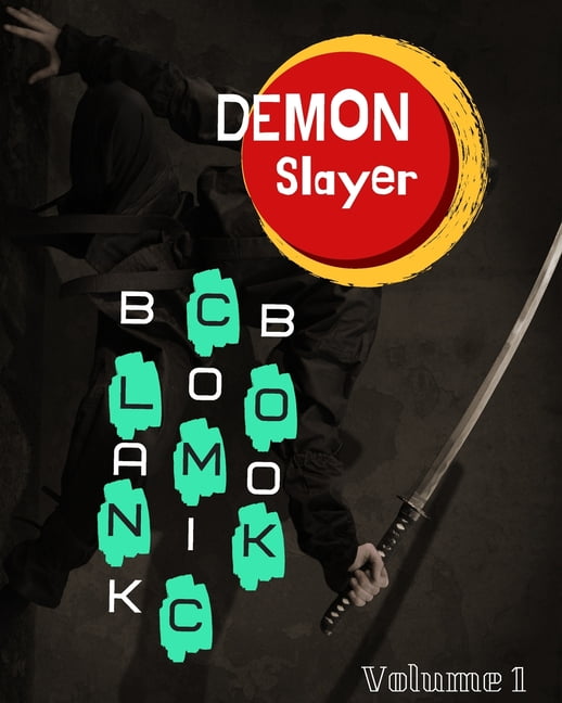 demon slayer create your own manga blank comic book and writing