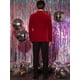 thumbnail image 4 of Blazer de terciopelo para hombre Slim Fit One Button Party Prom Suit Jacket Sport Coat rojo M, 4 of 5