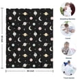 thumbnail image 4 of Black Planet Moon Pattern Blanket,Comfortable Soft Flannel Throw Blanket,All Season,Warm Lightweight Blankets for Sofa Bed Couch Living Room Chair,30"x40", 4 of 4