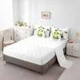 thumbnail image 5 of Castle Fairy Preppy Child Cartoon Frog Dragonfly Bedding Comforter Set 7 Pieces,Kawaii Animal Full Bedding Set Lightweight,Green Polka Dots Fitted Sheet Flat Sheet,Breathable Home Decor,Reversible, 5 of 8