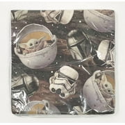Star Wars Baby Yoda Mandalorian Large Party Napkins - Pack of 16