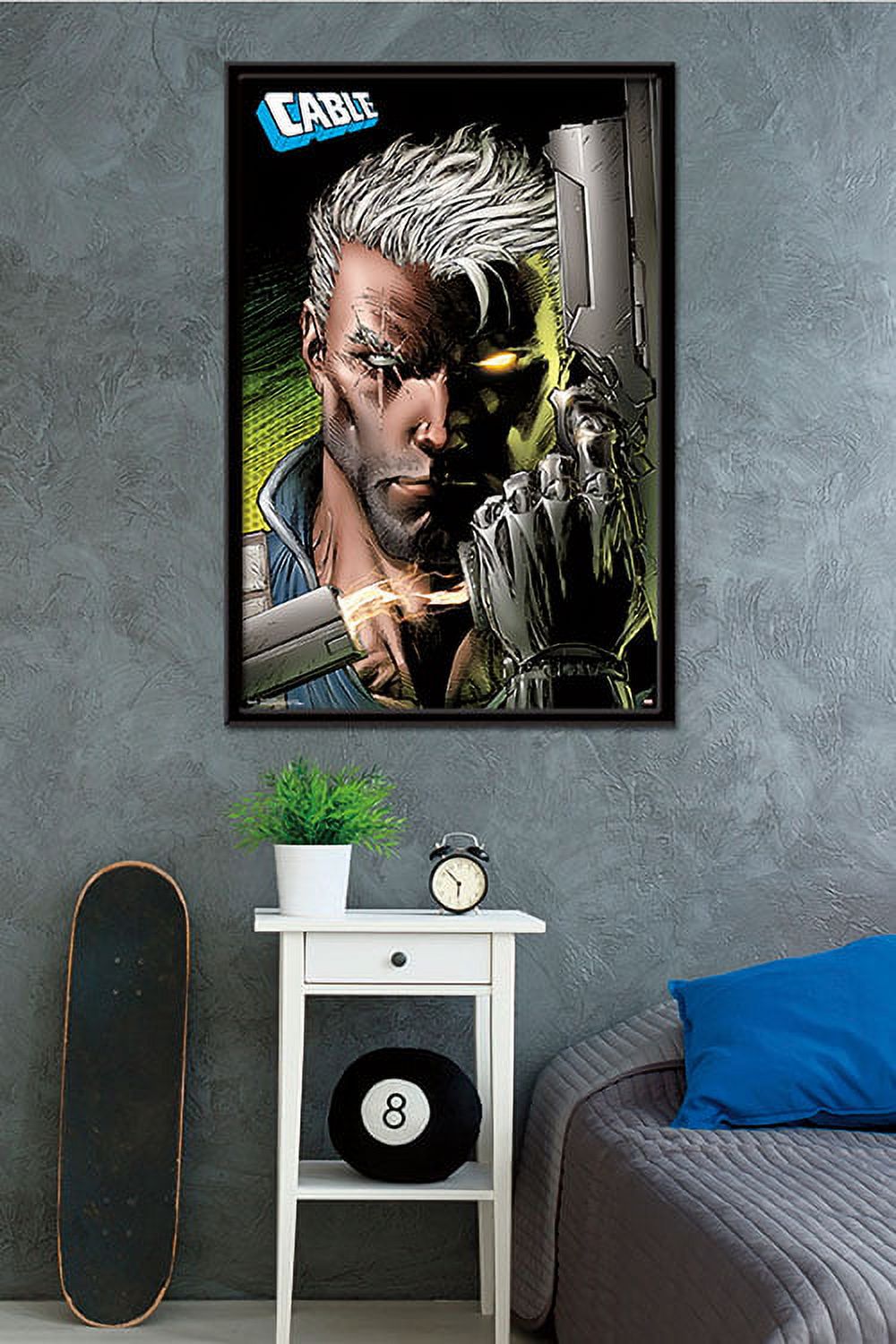 Marvel Comics - Cable Profile Wall Poster, 22.375" x 34", Framed