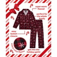 thumbnail image 2 of PJ's & Presents Boys' Christmas Pajamas - 2 Piece Plaid Flannel Coat Front Holiday Pajama Pants Set, 2 of 7