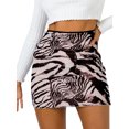 thumbnail image 4 of Mialoley Jupe Courte Ajustée pour Femmes, Motif Imprimé Taille Haute, 4 of 7