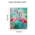 thumbnail image 3 of Patifu Flamingos Tropical Kitsch Wall Decor Canvas Art Print for Living Room Bedroom Home Office, High Resolution Image, Handmade, Waterproof, Tear Resistant, Easy to Frame 12x16 in, 3 of 5
