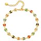 thumbnail image 1 of Pulseras de tobillo NQ con mariposas bañadas en oro de 18 k para mujer, 1 of 4