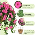 thumbnail image 2 of Artificial Hanging Plants Outdoors, Fake Hanging Flowers with Basket, Faux Vine Bougainvillea for Urn Fillers Front Porch Patio Outside Summer Decor Flower, 2 of 4