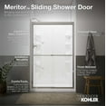 thumbnail image 3 of Sterling 581075-48 Meritor Frameless Sliding 47-5/8" X 69-11/16" Shower Door - Nickel, 3 of 3
