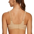 thumbnail image 2 of AGONVIN Women's High Impact Support Wirefree Bounce Control Plus Size Workout Sports Bra Beige 38B, 2 of 6