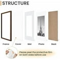 thumbnail image 3 of 12x16 Picture Frame Set of 5, Display Pictures 8.5x11 with Mat or 12 x 16 Without, Wall Gallery Poster Frames, Brown, 3 of 5