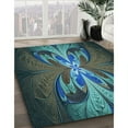 thumbnail image 2 of Ahgly Company Indoor Rectangle Patterned Deep-Sea Green Area Rugs, 2' x 5', 2 of 6