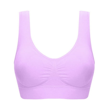 WQJNWEQ Clearance Women Plus Size Bras Padded Seamless Sleepwear Yoga Bra Wireless Underwear