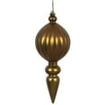 thumbnail image 6 of Vickerman N151030DMV 8 in. Antique Gold Matte Finial Christmas Ornament with UV Drilled  6 per Bag, 6 of 7