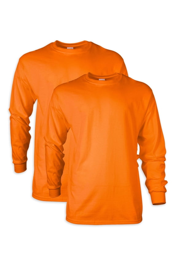 Men's Ultra Cotton Long Sleeve T-Shirt, 2-Pack, up to size 5XL