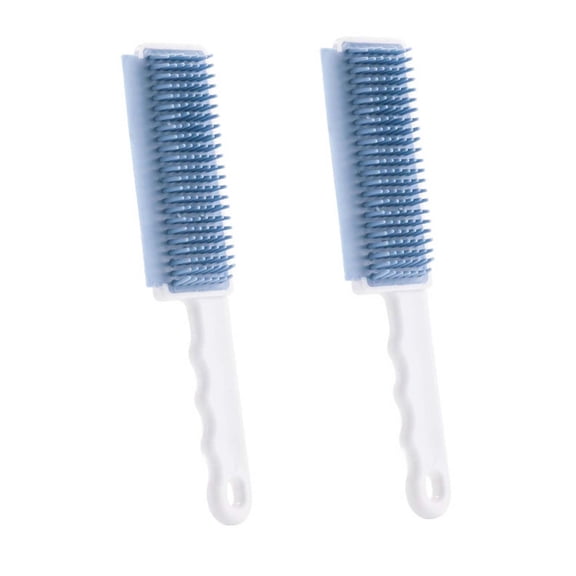 Camnix 2 Pack Dog Grooming Bath Brush, Premium Soft Silicone Pet Brushes with Handle, Shampoo Soothing Comb for Wet Dry Long Short Haired Dogs & Cats Massaging, Deshedding Shower Scrubbing