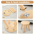thumbnail image 5 of Sweet Time Wooden Step Stools for Kids, 10inch Milking Stools Child Chair for Toddlers Sensory Table, 5 of 10