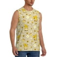 thumbnail image 2 of Xecao Cute Bee Gnome 2 Print Men's Tank Top: Sleek Sleeveless Tee for Casual Sports and Beach Occasions-XX-Large, 2 of 7