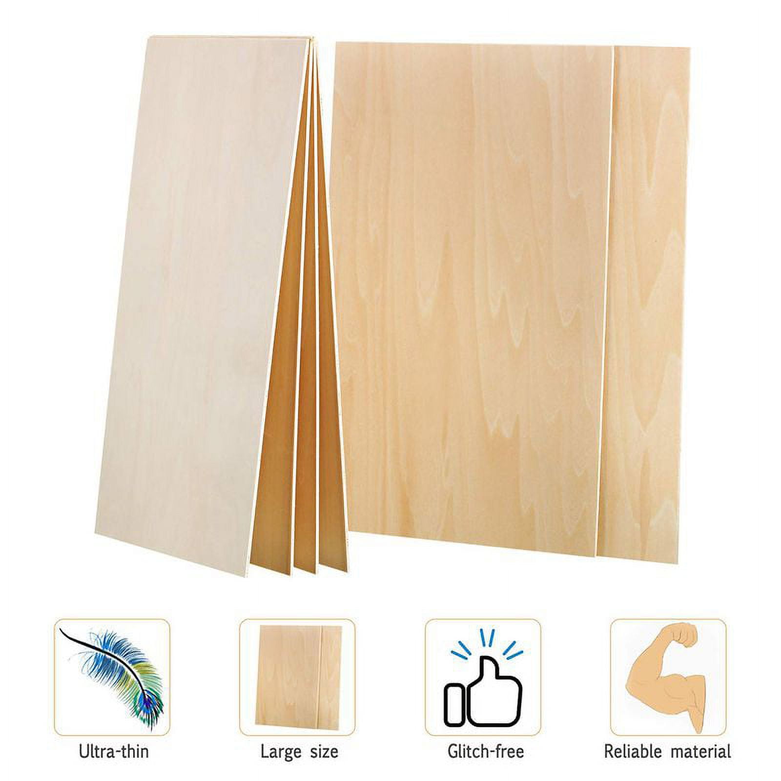 30 Sheets Thin MDF Wood Boards for Crafts, 2mm Medium Density Fiberboard (6  x 8 in, Brown)