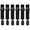 6 Pairs Pure Black, variant on 6 Pairs Elastic No Tie Shoelaces, Universal Tieless Stretch Shoe Laces for Adults