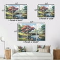 thumbnail image 4 of Designart "Landscape of the Rising Sun in Japan II" Japanese Metal Wall Decor Set, 4 of 5