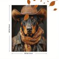 thumbnail image 3 of Qisvanset Framed Canvas Wall Art 12x16 Inch Western Doberman Cowboy Hat Farmhouse Dog Art, 3 of 5