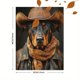 thumbnail image 3 of Qisvanset Framed Canvas Wall Art 12x16 Inch Western Doberman Cowboy Hat Farmhouse Dog Art, 3 of 5