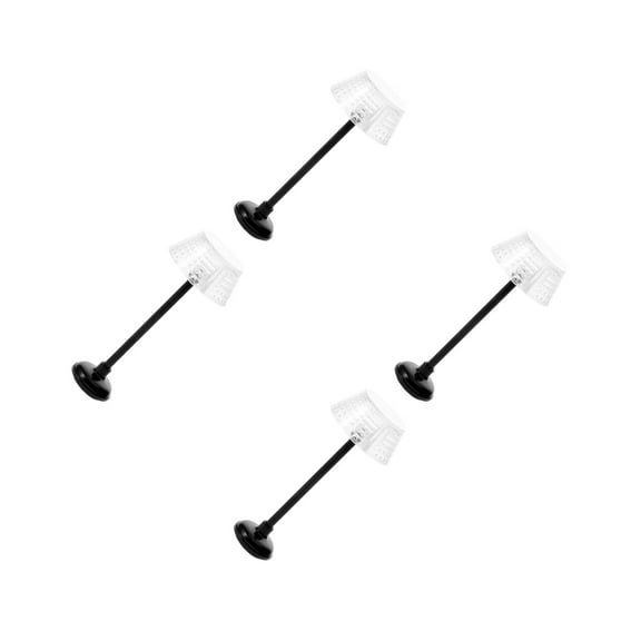 OUNONA 4pcs Mini Dollhouse Floor Lamp Led Miniature Lighting For Dollhouse Decor Light Accessories For Dollhouse Living Room Bedroom Decoration