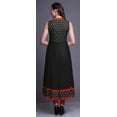 thumbnail image 4 of Bimba Black2 Block Anarkali Dress For Women Indian Ethnic Printed Kurti Long Kurta Party Dress X-Small, 4 of 6