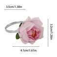 thumbnail image 3 of QIPOPIQ Napkin Rings Valentine's Day Roses Napkin Rings Wedding Table Ornaments Napkin Rings Hotel Decoration, 3 of 6