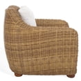 thumbnail image 5 of Safavieh Melbourne Wood and Aluminum Wicker Patio Chair in Natural / White, 5 of 11