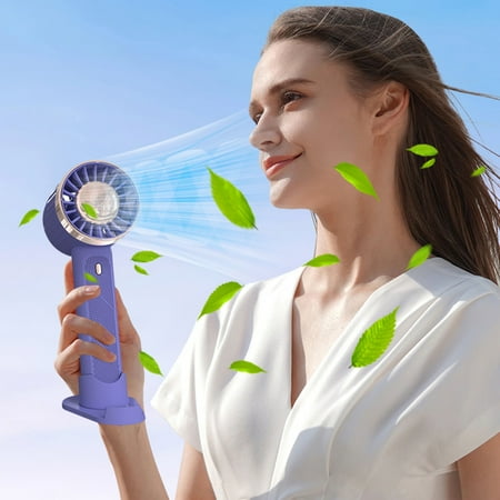 

Deals Mini Portable Fan Mute Powerful Handheld Fan 3 Speed Small Desktop Fan With Stand Desktop Cell Phone Holders USB Rechargeable Fan