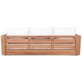 thumbnail image 4 of Maklaine Contemporary Off White Water Resisting Fabric Outdoor Sofa, 4 of 11