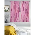 thumbnail image 3 of Impressionist Style Sheer Curtains 72 Inches Long 2 Panels Abstract Pink Gradient Minimalist Light Filtering Semi Sheer Window Curtains Drapes for Bedroom Living Room 52"x72", 3 of 7